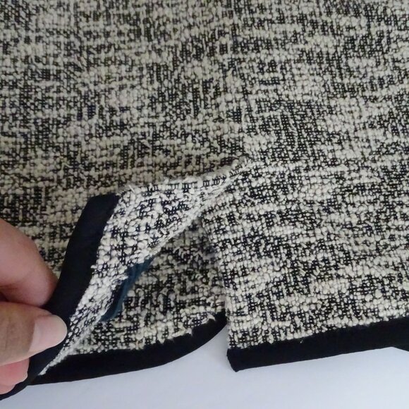 Cartonnier Anthoropologie Black White Tweed Blazer Jacket Women Size 10 Work - Picture 4 of 11